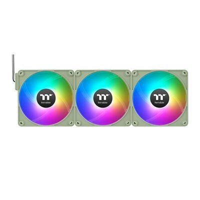 Thermaltake  CT140 EX ARGB Sync PC Cooling Fan 3 Fan Pack CL-F197-PL14MG-A (3個パック グリーン) 
