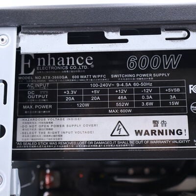 【通販センター】中古  インバースネット FRONTIER(Intel Core i5 12400F/16GB DDR4 (PC4)/SSD500GB/なし/NVIDIA GeForce RTX 3060 Ti 8GB/W11H64 MAR) 204737 