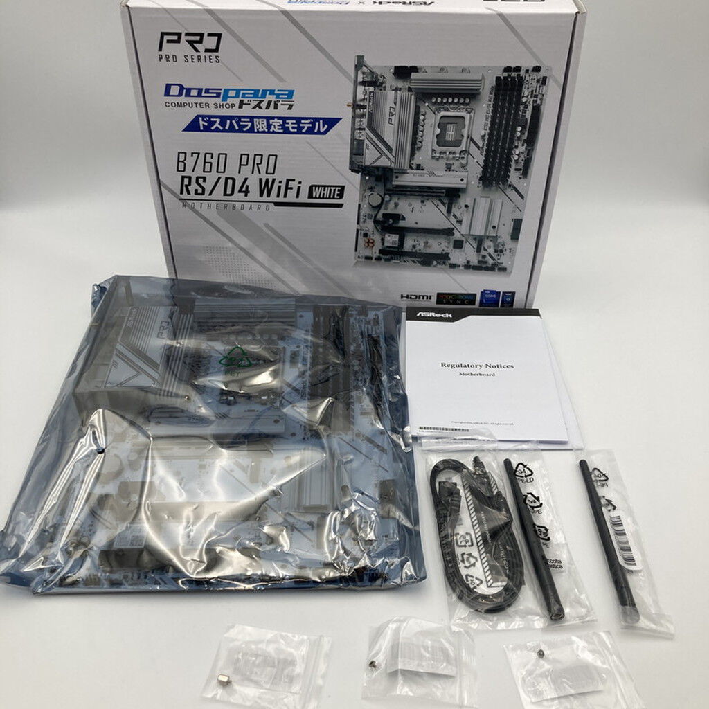 中古 ASRock B760 Pro RS/D4 WiFi White (B760 1700 ATX DDR4