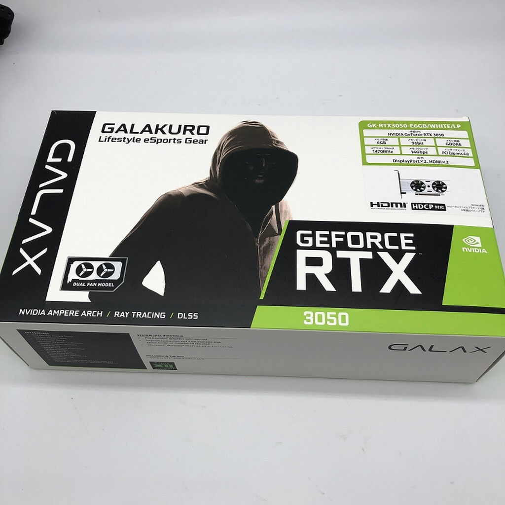 中古 玄人志向 GK-RTX3050-E6GB/WHITE/LP (RTX3050 6GB) 166371
