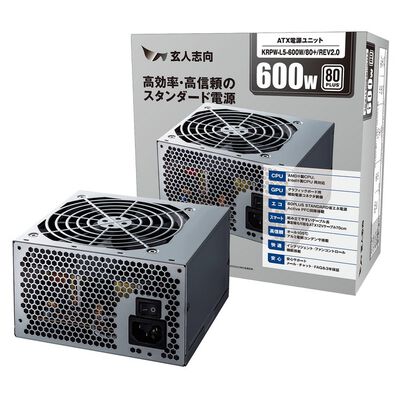 玄人志向  KRPW-L5-600W/80+/REV2.0 (600W) 