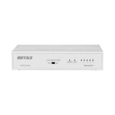 BUFFALO  LSW6-GT-5NS/WH (スイッチングハブ 5ポート ホワイト) 