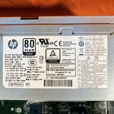 【なんば店】中古  HP EliteDesk 800 G4 TWR (i7 8700/32GB/HDD 500GB/Mt/WLAN/W11P) 3280021547 