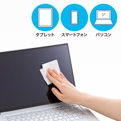 サンワサプライ  CD-WT4K2 (液晶用ウェットティッシュ ボトル入り 80枚) 