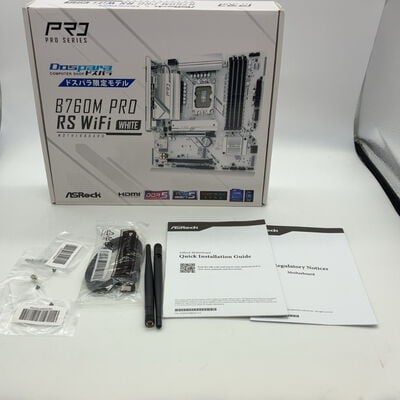 【宇都宮鶴田店】中古  ASRock B760M Pro RS WiFi White(B760 1700 mATX DDR5) 5280001929 