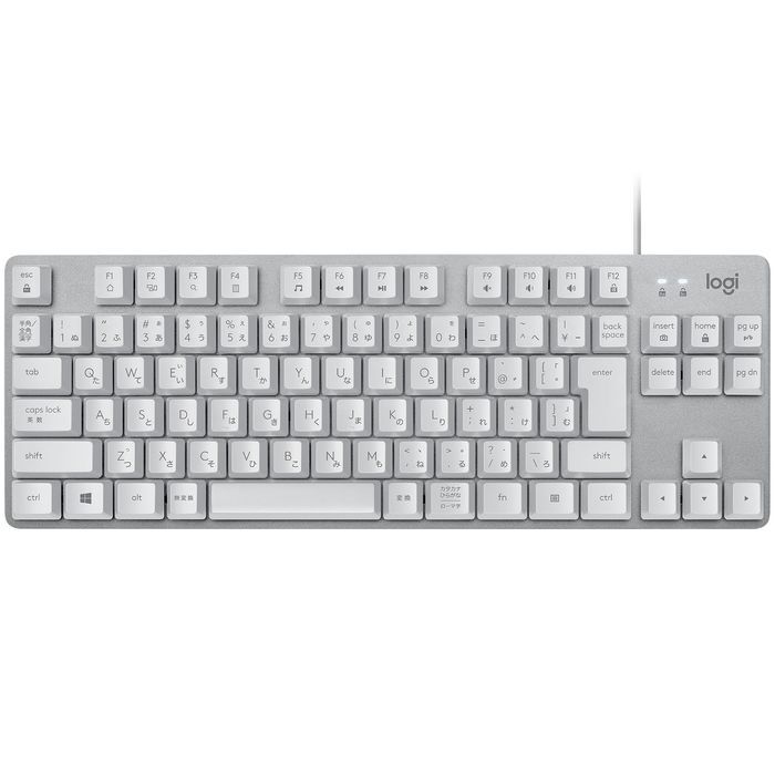 Logicool ワイヤレスメカニカルTKL キーボードオフホワイト ゲーミングキーボード - ワイヤレス、メカニカル、RGB、テンキー