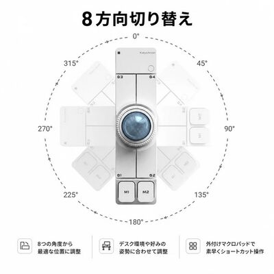 Keychron  Nape Pro NP-2 (ワイヤレストラックボールマウス ブラック) 
