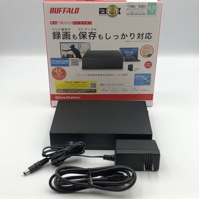 【甲府飯田店】中古  BUFFALO HD-NRLD6.0U3-BA(USB3.1 外付HDD 6TB 黒) 4720002840 