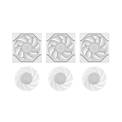Thermaltake  SWAFAN 140 EX INFINITY ARGB Sync Snow 3Pack CL-F255-PL14SW-A (140mm ARGB ホワイト 交換式ファン 3個パック) 