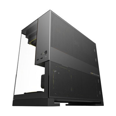 Geometric Future  MODEL 3 with 5FAN GF-M3-GB PLUS (MicroATX ガラス グレー／ブラック) 