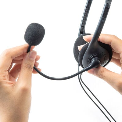 サンワサプライ  MM-HS406BK (4極対応ヘッドセット) 