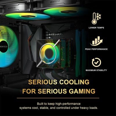 MONTECH  CyberFlow ARGB 240 Black (240mm ARGB ブラック) ドスパラ限定モデル 