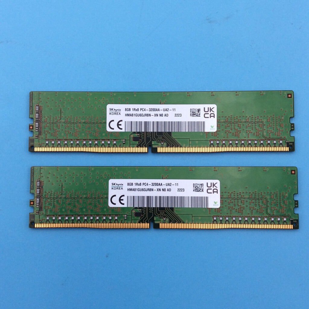 中古 8GB 2枚組(合計16GB) PC4-25600/DDR4-3200 デスクトップ用 190923