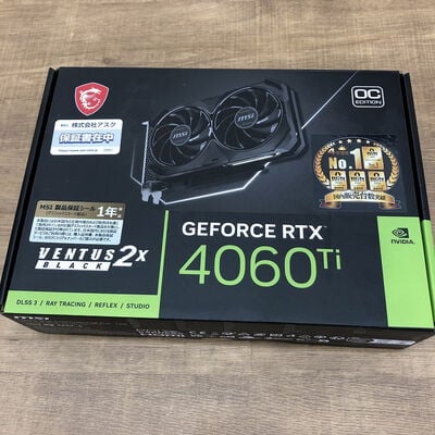 【宇都宮鶴田店】中古  MSI GeForce RTX 4060 Ti VENTUS 2X BLACK 8G OC?(RTX4060Ti 8GB) 158559 