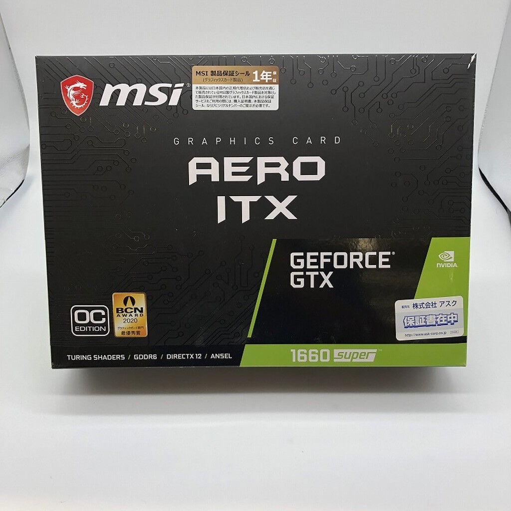 新品MSI GeForce GTX 1660 SUPER AERO OC 2箱 新品MSI GeForce GTX 1660 SUPER AERO OC 2箱