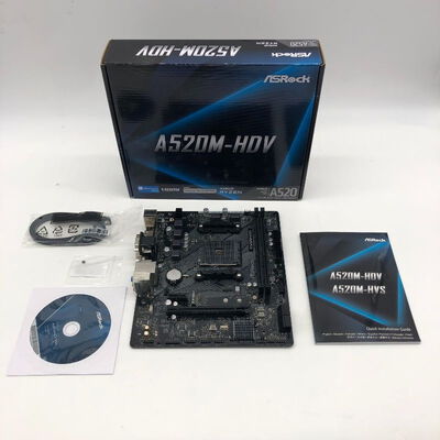【郡山安積店】中古  ASRock A520M-HDV (A520 AM4 mATX DDR4) 143667 