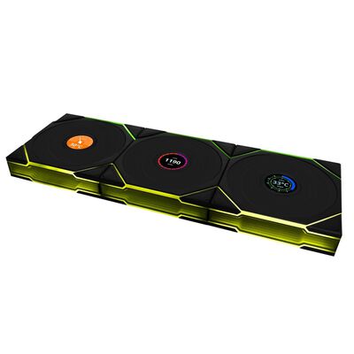 Lian-Li  UNI FAN TL 120 LCD WIRELESS BK 3Pack UF-TL120-LCD-WLS-3B (120mm ブラック 3個パック) 