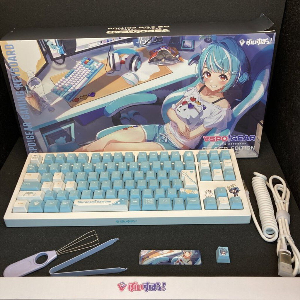 中古 VSPO! GEAR Gaming Keyboard[有線][白波らむね EDITION