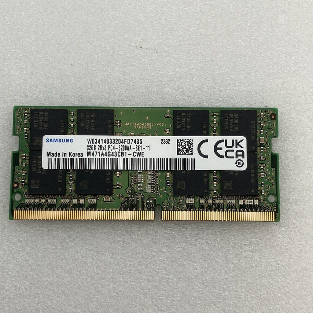 中古 DDR4 PC4-25600 32GB SODIMM ノート用 148255 （384542