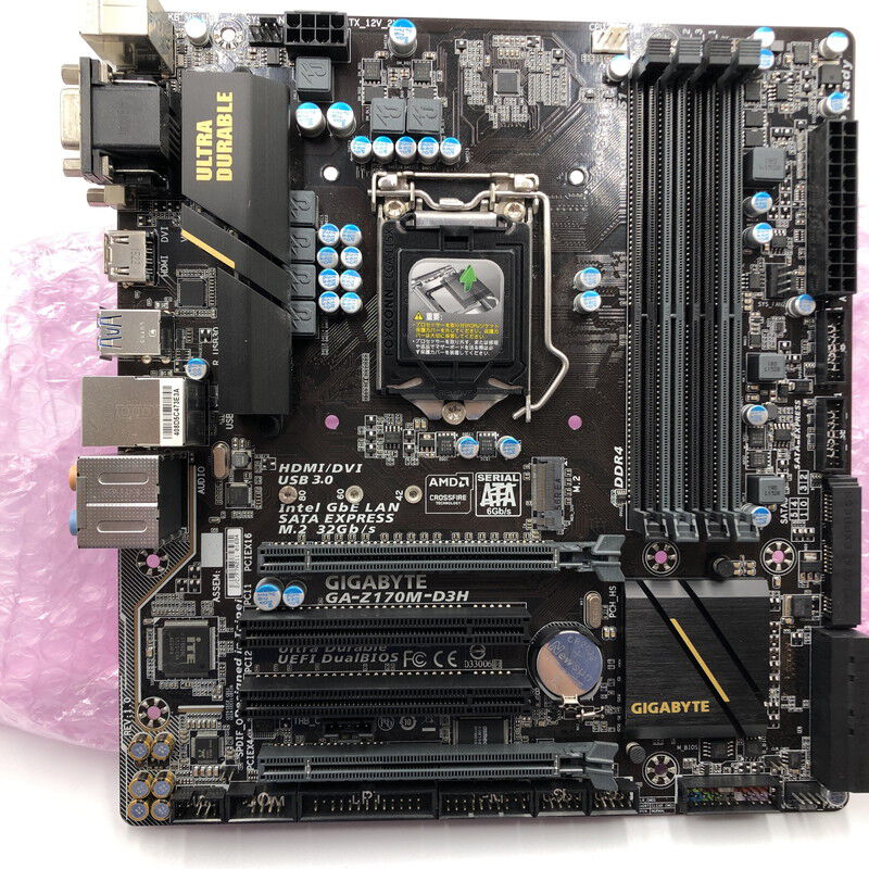 中古 GIGABYTE GA-Z170M-D3H (Z170 1151 mATX DDR4) 128716
