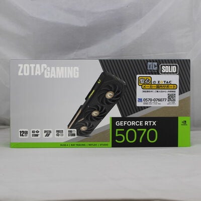 中古  ZOTAC ZOTAC GAMING GeForce RTX 5070 SOLID OC ZT-B50700J-10P（RTX5070 12GB） 3480033818 