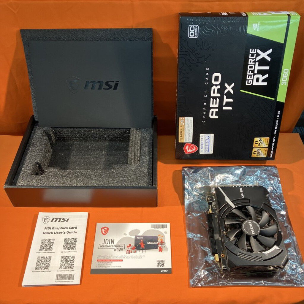 中古 MSI GeForce RTX 3060 AERO ITX 12G OC (RTX3060 12G) 3280021900
