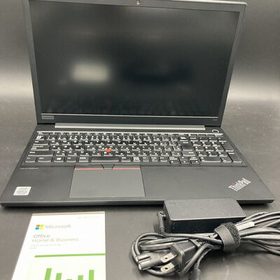 【熊本浜線店】中古  Lenovo ThinkPad E15 (INTEL Core i5 10210U 1.6GHz/16GB/SSD256GB/-/オンボード/15.6/1920x1080/Wi-Fi/WEBCAM/W11H64/Microsoft Office Home and Business 2024付) 179603 