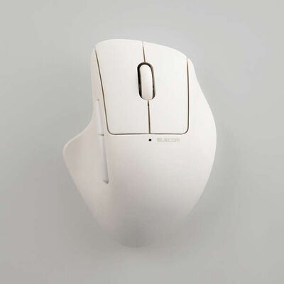 エレコム  M-SH30MBSKXWH (無線マルチ接続Mサイズマウス&ldquo;SHELLPHA&rdquo;チルト機能付き7ボタン ホワイト) 