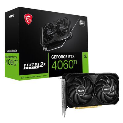 MSI  GeForce RTX 4060 Ti VENTUS 2X BLACK 16G OC (GeForce RTX 4060 Ti 16GB) 