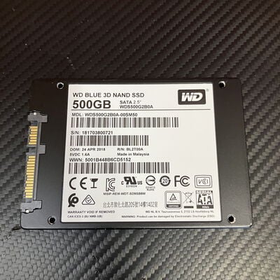 【富士青葉店】中古  WesternDigital　WDS500G2B0A（2.5インチ SSD SATA 500GB） 5070001407 