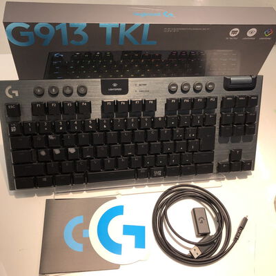 【姫路店】中古  Logicool G913 TKL LIGHTSPEED Wireless RGB Mechanical Gaming Keyboard-Tactile G913-TKL-TCBK (タクタイル ブラック) 4740000709 