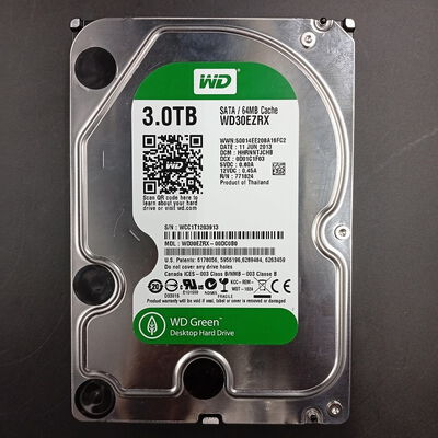 【大須店】中古  Western Digital WD30EZRX-00DC0B0（3.5インチ HDD 3TB SATA） 3480034741 