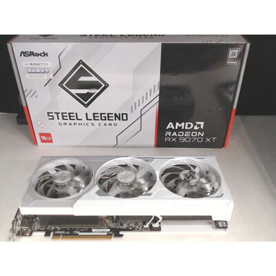【前橋ｲﾝﾀｰｱｶﾏﾙ店】中古  ASRock RX9070XT SL 16G Steel Legend 16GB (RX9070XT 16G) 176937 