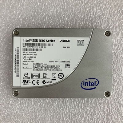 【京都店】中古  Intel 330 SSDSC2CT240A3K5(2.5"SATA 6.0 240GB MLC) 121463 
