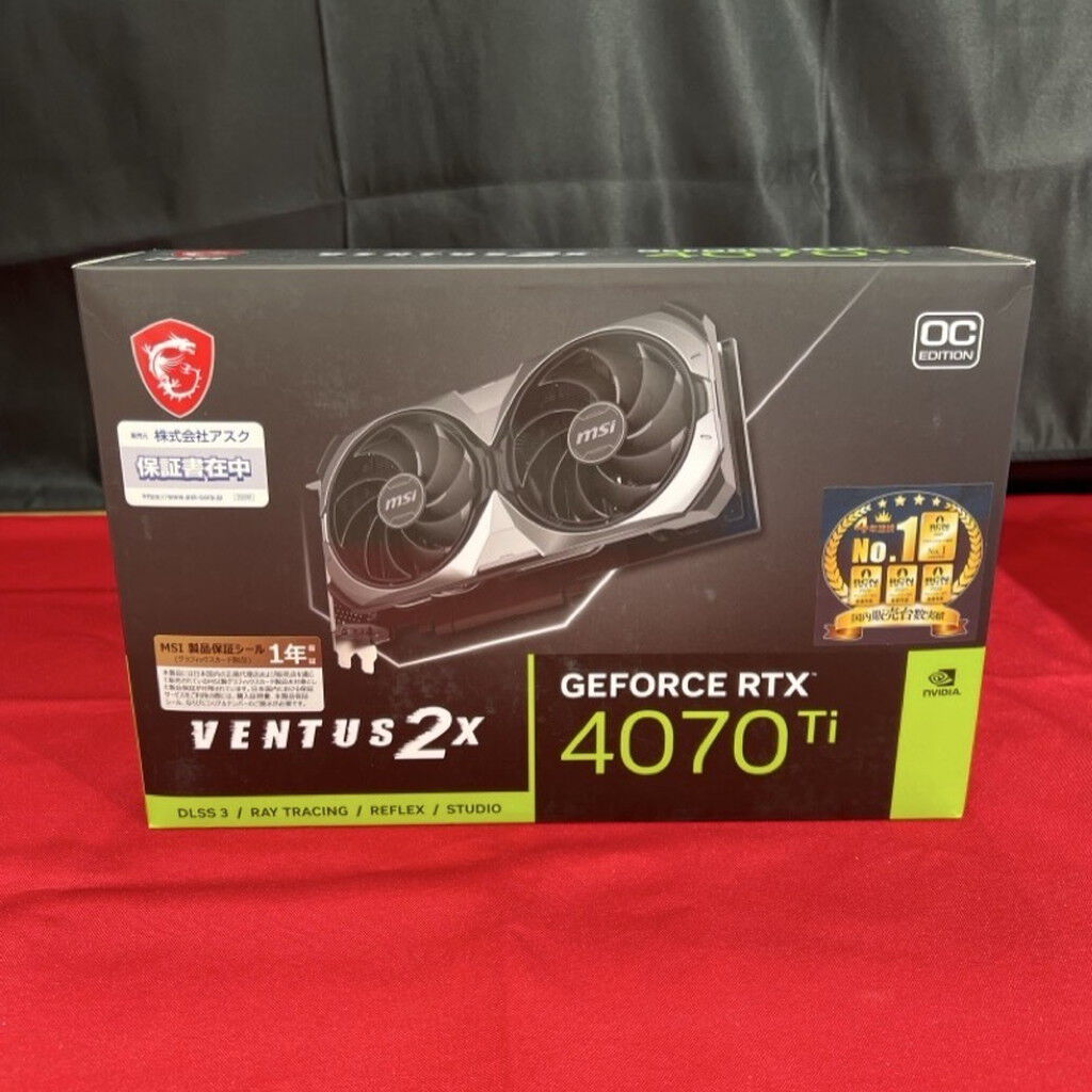 中古 MSI GeForce RTX 4070 Ti VENTUS 2X 12G OC（RTX4070Ti 12GB
