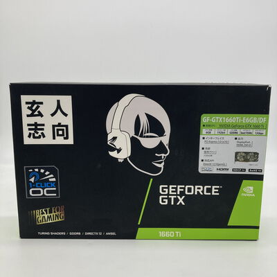 【堺七道店】中古  玄人志向 GF-GTX1660Ti-E6GB/DF (GTX1660Ti 6G GDR6) 139076 