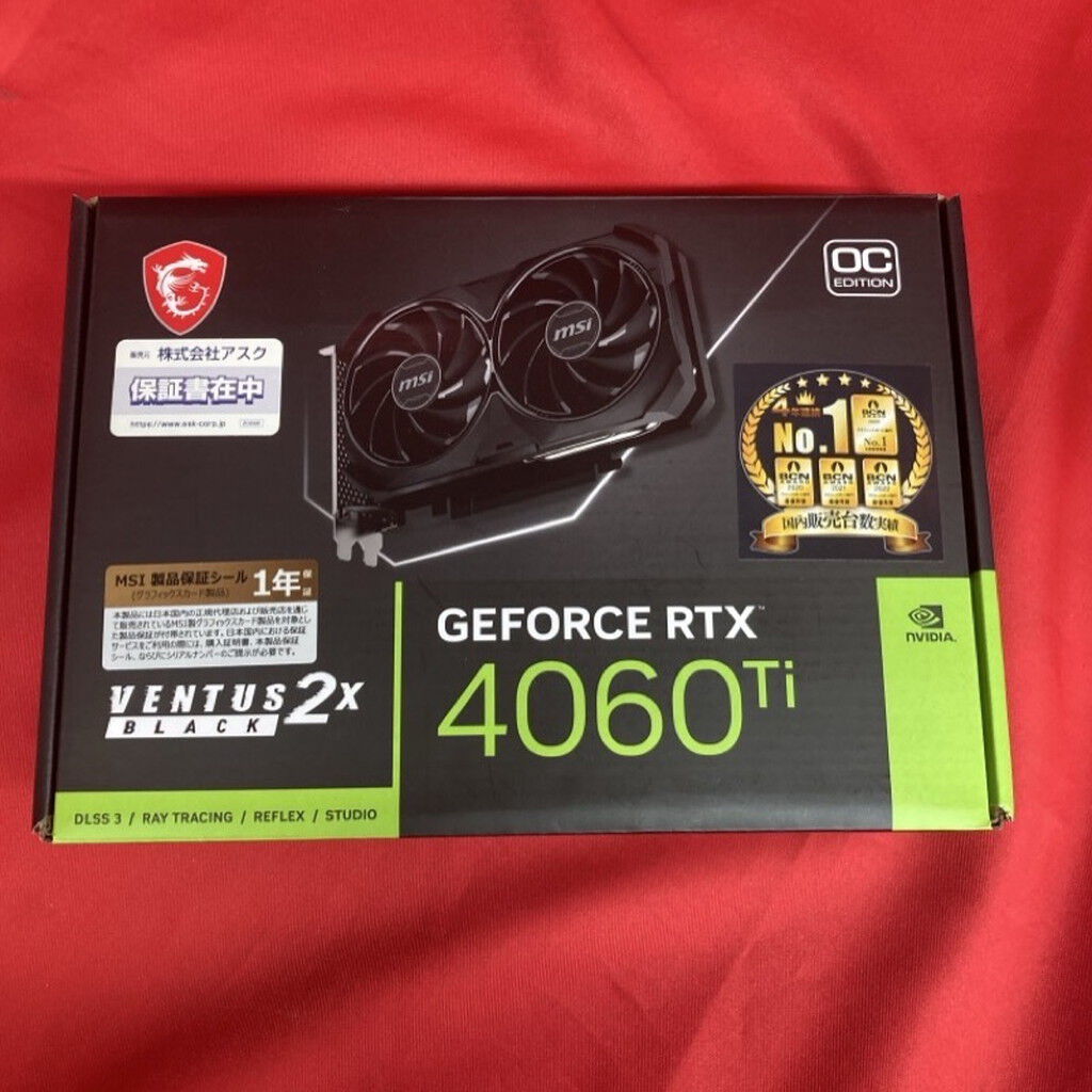 中古 MSI GeForce RTX 4060 Ti VENTUS 2X BLACK 8G OC?(RTX4060Ti 8GB