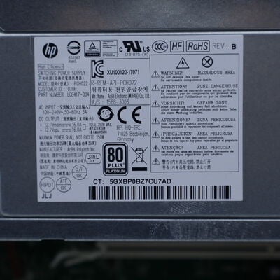 【通販センター】中古  HP EliteDesk 800 G5 SFF(Intel Core i7 9700 3.00GHz/16GB DDR4/SSD256GB/-/オンボード/GbE/W11P) 192830 
