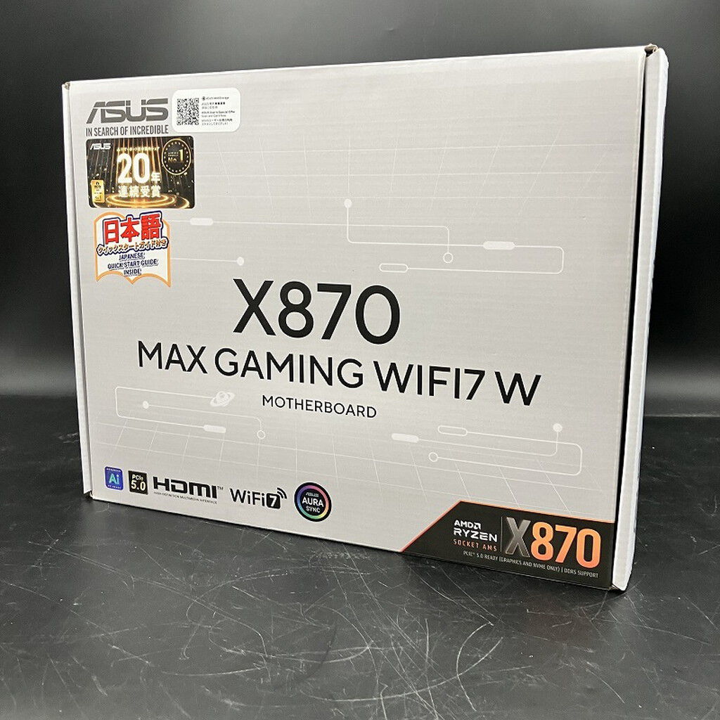 中古 ASUS X870 MAX GAMING WIFI7 W (X870 AM5 ATX DDR5) 3120023494