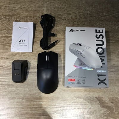 【松山環状枝松店】中古  ATTACK SHARK X11_Black Mouse(ワイヤレスゲーミングマウス) 4560001547 