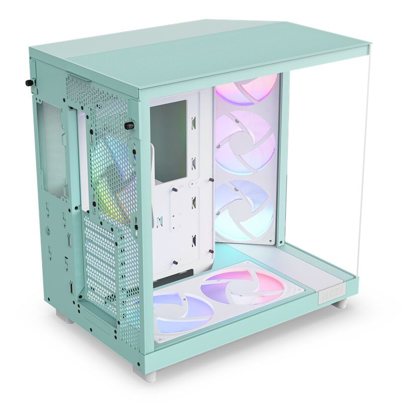 NZXT H6 FLOW RGB ミントグリーン　未使用新品 NZXT H6 Flow RGB MINT CC-H61RG-SA (ATX ガラス) ドスパラ限定モデル