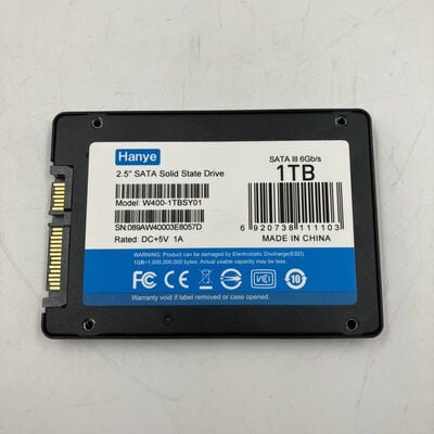 【なんば店】中古  Hanye W400 SATA SSD W400-1TBSY01 (2.5 SATA 1TB TLC) 3280023024 
