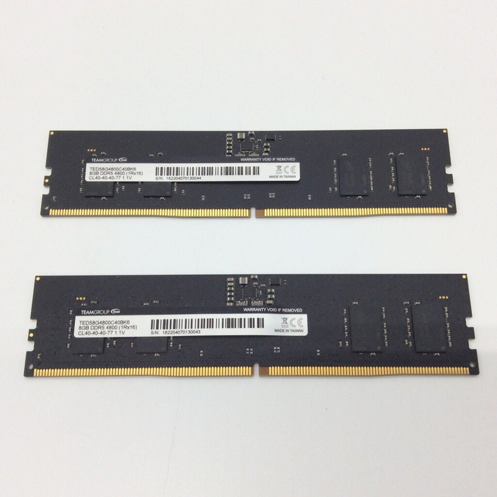 中古 8GB 2枚組(合計16GB) PC5-38400/DDR5-4800 デスクトップ用 190898