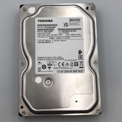 【甲府飯田店】中古  TOSHIBA DT02ABA200(2TB SATA 3.5ｲﾝﾁ) 4720002839 