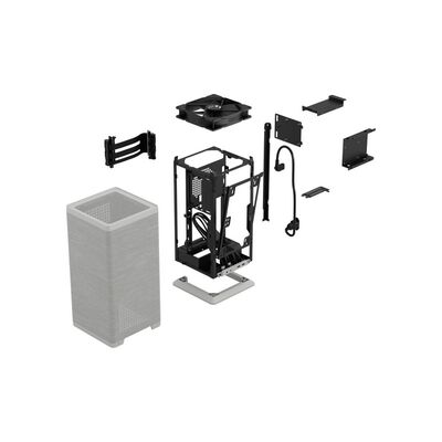 Fractal Design  Mood Light Gray FD-C-MOD1N-01 (mini-ITX ガラス ライトグレー) 