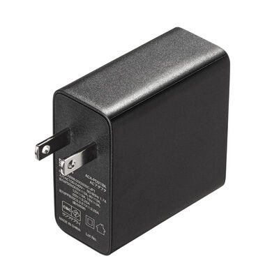 サンワサプライ  ACA-PD91BK (USB PD対応AC充電器 PD65W・Type-Cケーブル付き) 
