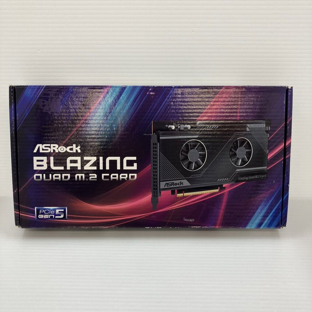 中古 ASRock BLAZING QUAD M.2 CARD (PCIex16 M.2 Gen5x4) 3410013915