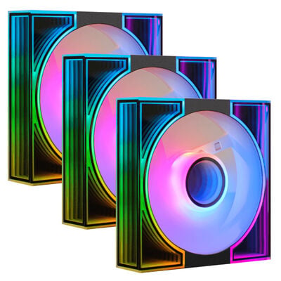 darkFlash  DM8R DM8R-USBLACK-3IN1PACK (120mm ブラック ARGB リバースファン 3個パック) 