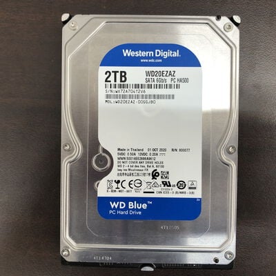【福山ココローズ店】中古  Western Digital WD20EZAZ-00GGJB0（3.5インチ HDD 2TB SATA） 3480040549 