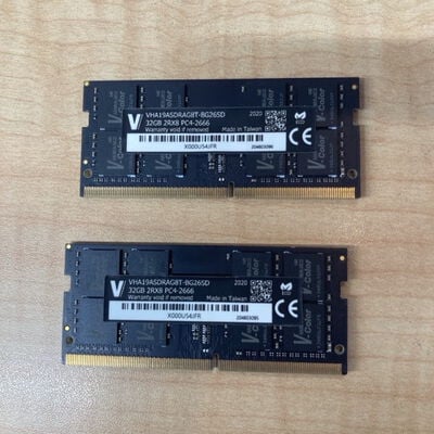 【千葉店】中古  32GB 2枚組(合計64GB) PC4-21300/DDR4-2666 ノート用 3250006335 